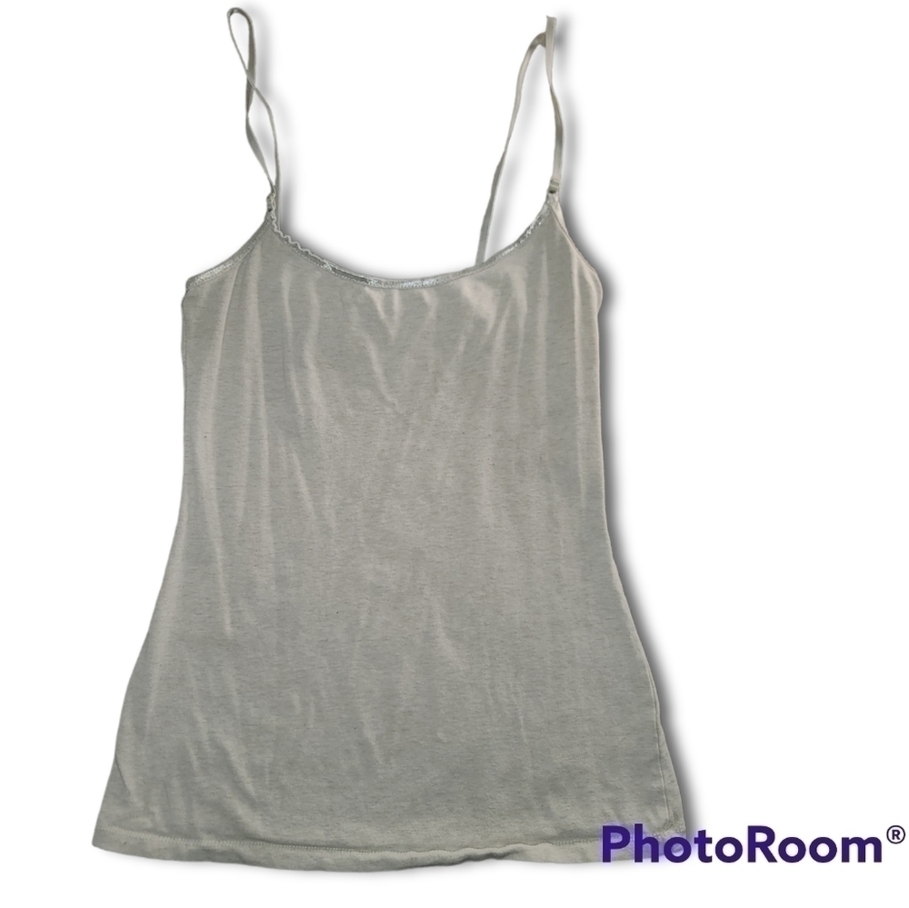 BOZZOLO Heathered Tan Spaghetti Strap Tanktop
